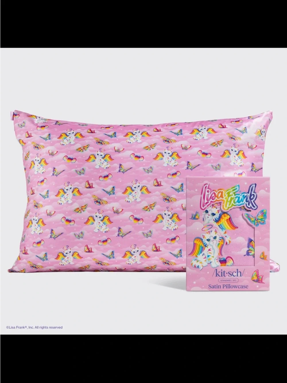 Y2K Lisa Frank X Kitsch Satin Pillow Cases Set Of 2
